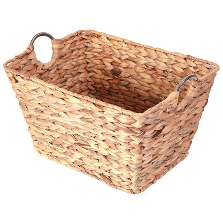 Vintiquewise Large Multipurpose Handwoven Water Hyacinth Wicker Basket, Ideal for Organizing and Storing QI003365.L